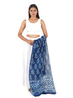 Gutthi Women's Printed Cotton Stoles | Scarf Lightweight & Comfortable for All Seasons, Size (100X180 CM) (Blue)
