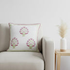 HOMEMONDE Sofa Cushion Cover 24 X 24 Inches Pack Of 1 - Square Pillow Cover Cotton 300 TC For Living Room Couch, Pink, 60 X 60 Cm