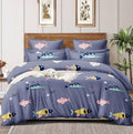 AJISH Polycotton Shell with 150 GSM Microfiber Reversible AC Comforter/Blanket for Winter/Quilt/Duvets for Double Bed Size(210X220 cm, Dolphin Grey) Kafalo