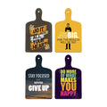 Artvibes Stay Focused And Never Give Up MDF Wall Hanger | Quotes Decor Item | Motivational Wall Decor | Wall Accent | Graphic Art | Gift Items | Office Wall Decoration Items (WH_5619NN), Set of 4