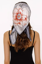 Wirkqeez Women Floral Scarf Soft Elegant Printed Stole, Lightweight Fashion Wrap Shawl, Single Flower