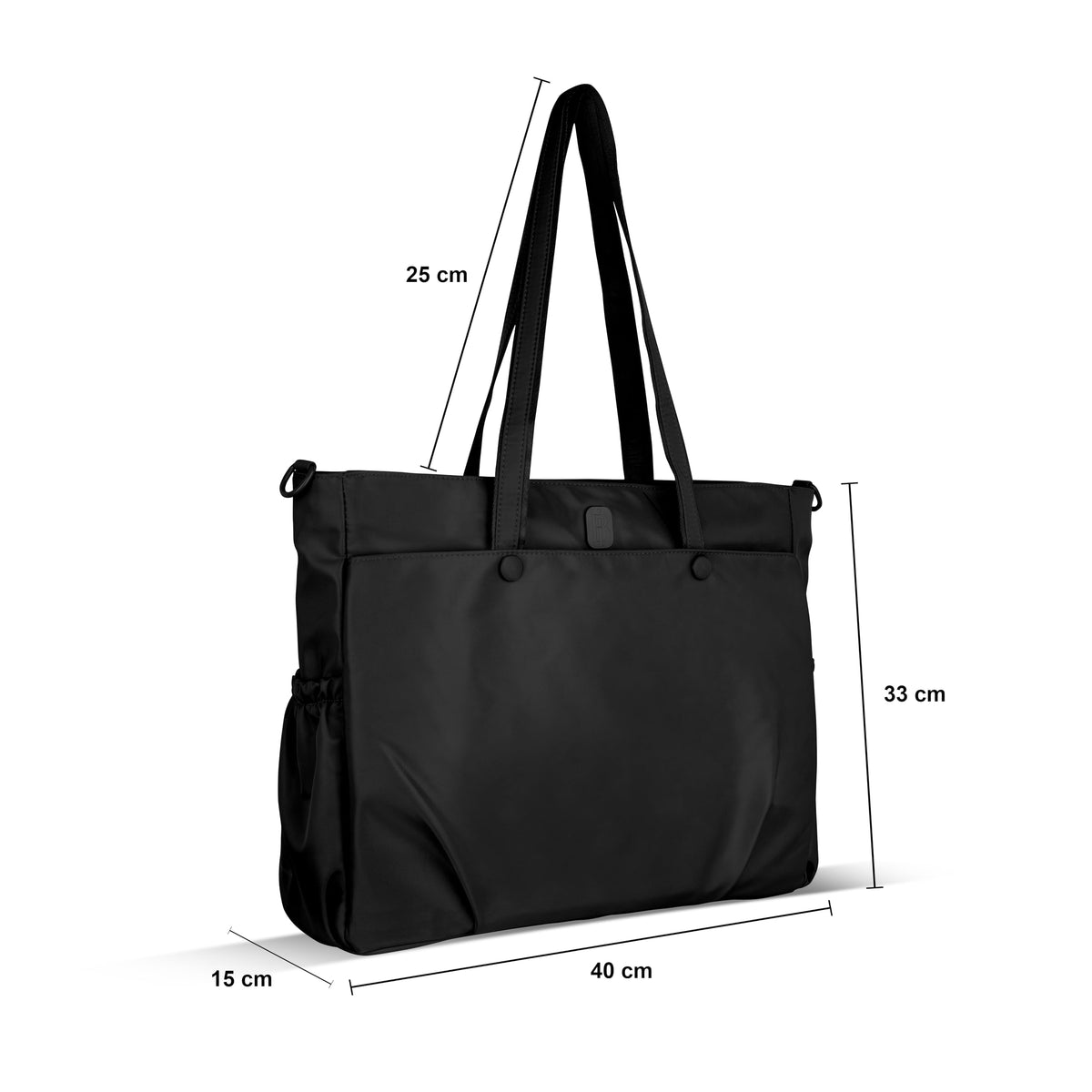 Premium Large Capacity Everyday Tote Bag for Women with Zipper Closure and Multi Pocket Storage (BLACK)