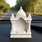 3D Printed Mini Temple for Car, Home, Office, Gifting 15cm (White)