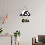 Artvibes Chill Panda Printed Wooden Wall Hangers Decorative Items with Quotes for Home Decor | Office | Gift | Livingroom, Bedroom | Modern Designer Decoration Artworks Hangings (WH_5714N), Abstract