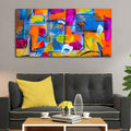 VIBECRAFTS Canvas Paintings for Living Room Drawing Room Colorful Abstract Art Canvas Wall Painting for Home|Office|Gift(PTVCH_2375N)
