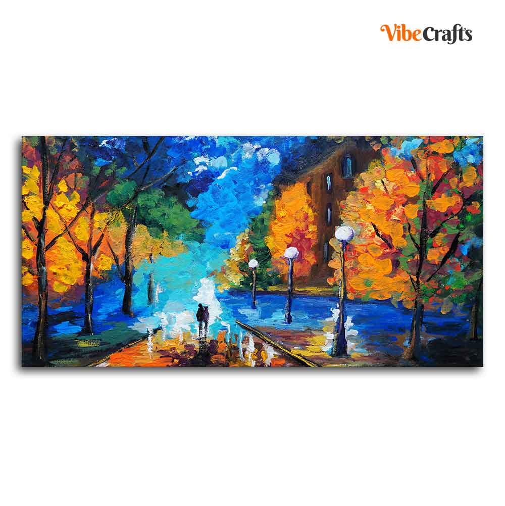 VIBECRAFTS Canvas Paintings for Living Room Drawing Room Beautiful Scenery of Couple Dating Canvas Wall Painting Wall Art Fitted with Wooden Frame for Home|Office|Gift(PTVCH_2253) (Multi 3)