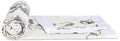 A Brand New - Solimo Double Microfiber Quilt|100% Microfiber Exterior|120 GSM|for Mild Winters and Ac Rooms (Geometric Pastel),White Kafalo