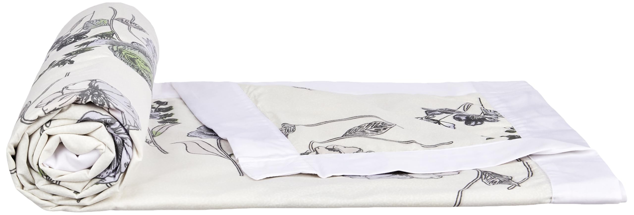 A Brand New - Solimo Double Microfiber Quilt|100% Microfiber Exterior|120 GSM|for Mild Winters and Ac Rooms (Geometric Pastel),White Kafalo