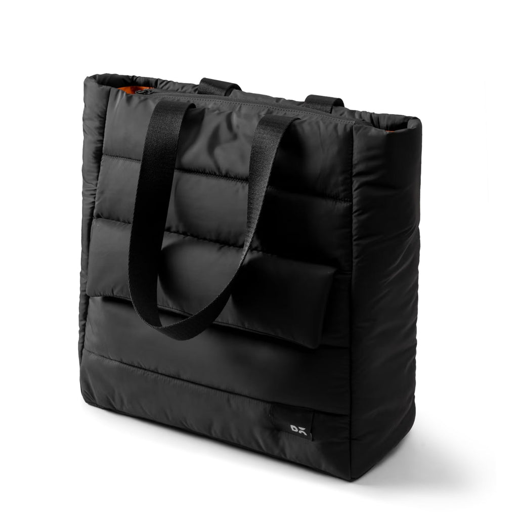 DailyObjects Black Wing Tote for Girls and Women|Fits 13/14 inch Laptop/Macbook Pro/Air|Lightweight|Stylish Handbag|Zippered Spaciuos Compartment|For Office/Daily Use/Travel|Multi Slip Pockets
