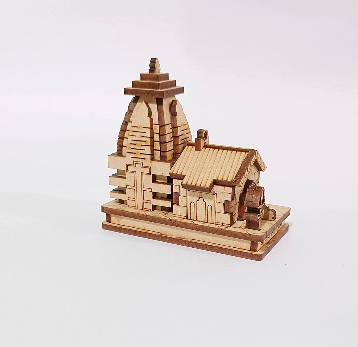 A&S Ventures Kedarnath Temple 3D Miniature Kedarnath Mandir Shree Kedarnath Dham, Lord ShivJi Car Deshboard,Home, Office, Decorative