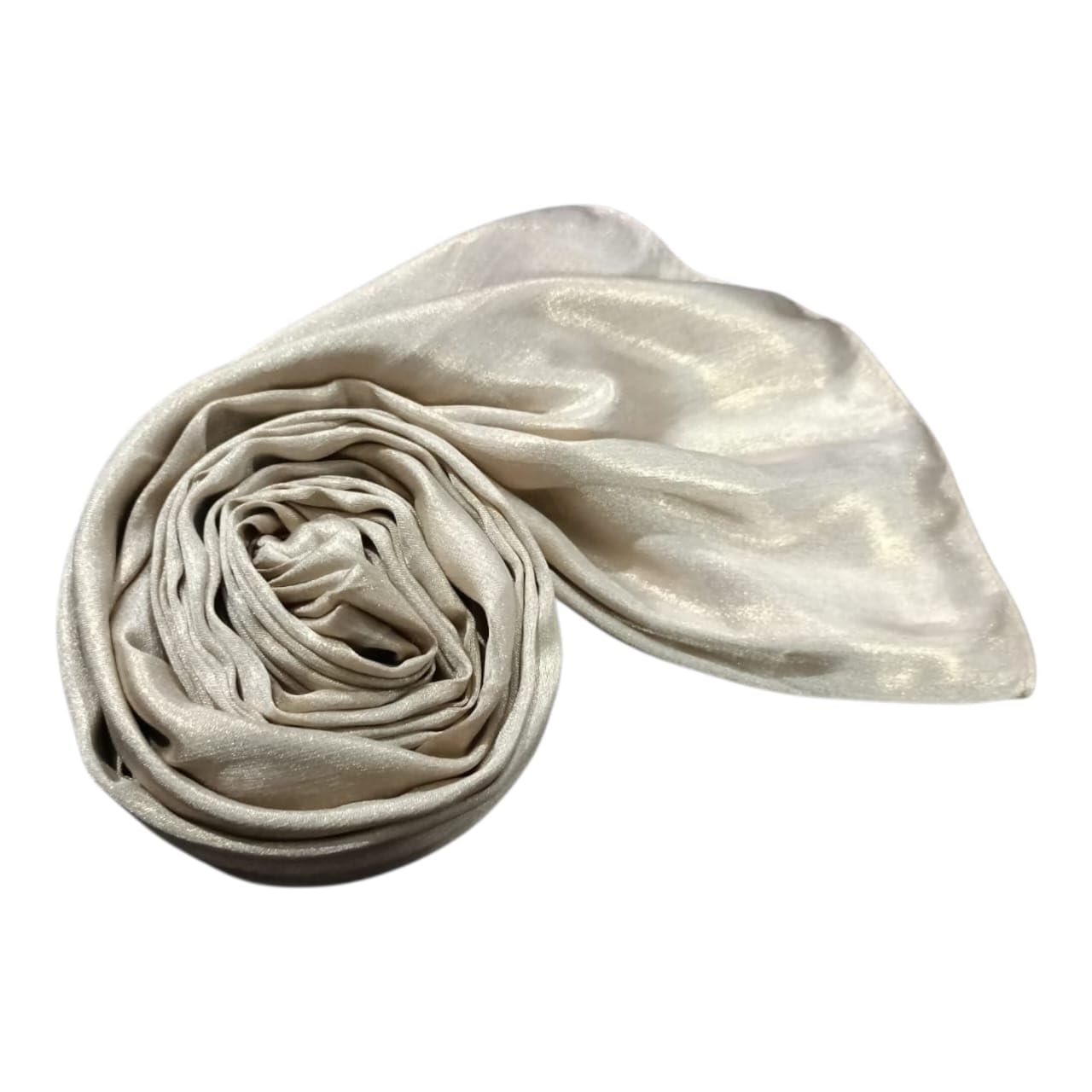 Premium Shimmer Muna Satin Scarf | Hijab | Soft, Shiny & Stylish | 180 cm x 70 cm | Elegant Choice for All Occasions – Parties, Weddings & Festivals (BEIGE)