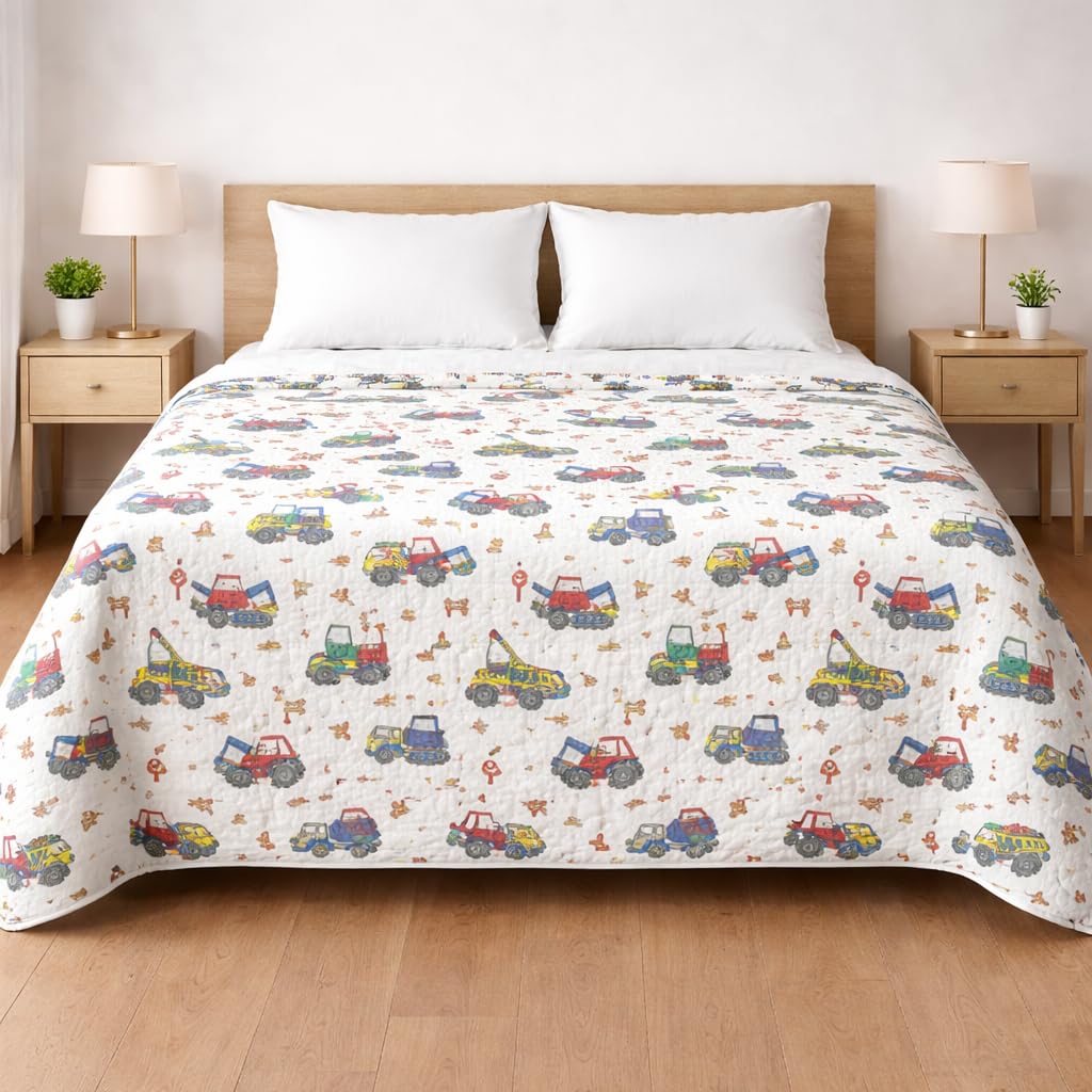 Bhoomi Impex Premium 100% Cotton Dohar for Double Bed (84 x 90 Inches) | 2 Layer Lightweight AC Blanket | 150 GSM | Summer Comforter | Ultra Soft Breathable All Season Blanket Print 5 Kafalo