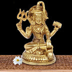 ARTVARKO Lord Shiva Murti Idol Bhagwan Shankar Brass Bhole Nath Mandir Temple Showpiece Accessories Vastu Remedy Size 5 Inches