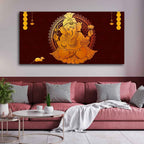 VIBECRAFTS Canvas Paintings for Living Room Drawing Room Divine Shree Ganesh Canvas Wall Painting Fitted With Wooden Frame for Home | Office | Gift (PTVCH_2407)