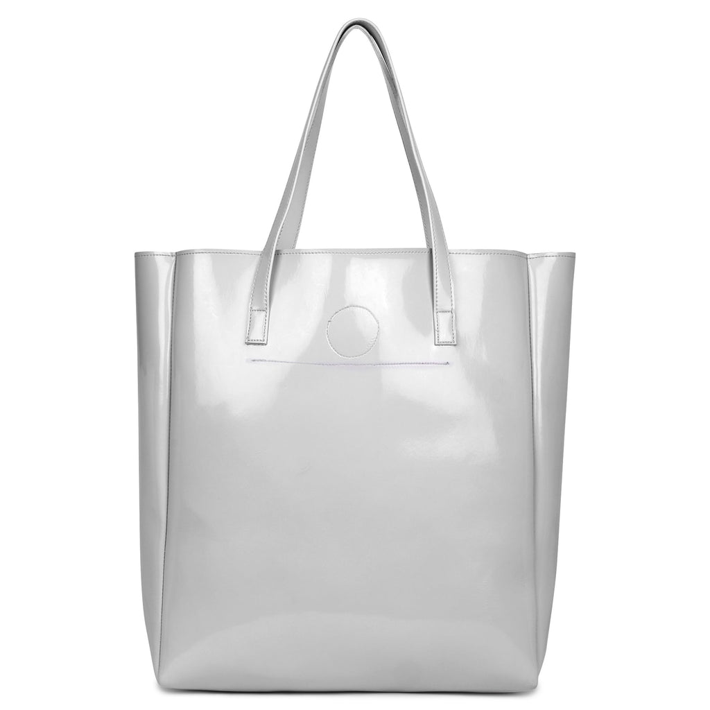 ZARK Stylish Faux Leather Handbag Versatile One Size Design |Grey
