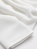White Georgette Chiffon Hijab Scarf, Lightweight Plain Wrap for Women