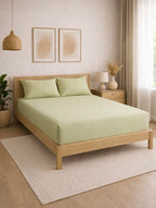 THE HOME STYLE Solid Cotton Feel Pillow Covers (18 x 28 inches, Set of 2 Pcs) | 300 TC | Super Soft & Smooth (Sage Green)