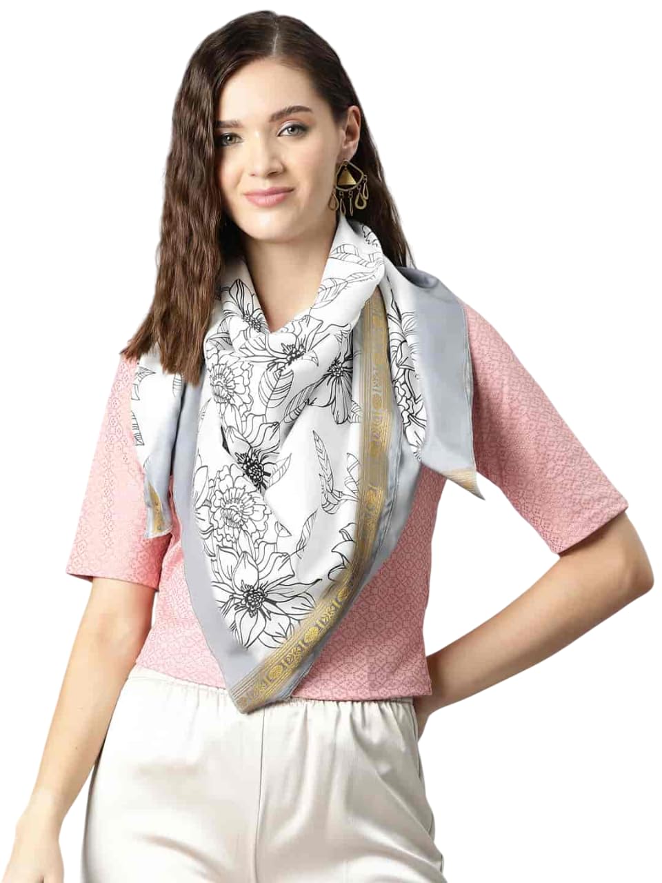 SILK LAND Women's Digital Printed Scarfs