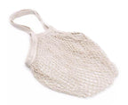 MSK Looms Eco Friendly Light Weight Cotton Net String Bag with Short Handle, Reusable Produce Bag for Fruits and Vegetable - White