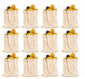 HOMIGLY Plain Cotton Canvas Tote Bag | Reusable Eco-Friendly Shopping Bag with Long Handles | Washable, Durable | Multipurpose Grocery, Office, College, Beach & Daily Use Carry Bags (12 Pcs, 12x14 In)