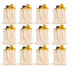 HOMIGLY Plain Cotton Canvas Tote Bag | Reusable Eco-Friendly Shopping Bag with Long Handles | Washable, Durable | Multipurpose Grocery, Office, College, Beach & Daily Use Carry Bags (12 Pcs, 12x14 In)
