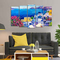 VIBECRAFTS Premium Canvas Wall Painting of Greek Scenery of Five Pieces Set For Home|Office|Living Room|Gift (PTVC5Pcs2_6631)