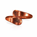 Wondrous Handmade Pure Copper Wrap Ring for Women | Adjustable Open Ring with Sun & Moon Design | Boho Minimalist Jewelry Gift
