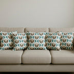 AMAZE ATTIRES Velvet Cushion Cover 16x16 Inch – Set of 2 Decorative Throw Pillow Covers for Sofa, Couch or Bed – Designer Printed Square Cushion Covers – Home Decor (Blue Grey)