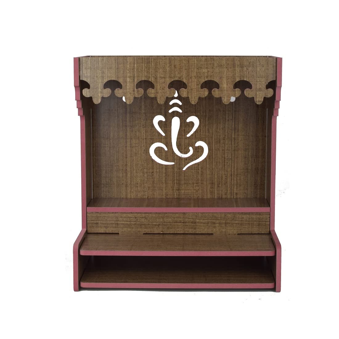 CrazyInk 528 Beautiful Wooden Temple for Home and Office (Without Light)