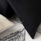 Khooti Velvet Cushion Cover, 22x22 (Black)(Pack of 5)