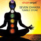 Seven Chakra Tumble Crystal Hanging | Healing Crystals for Chakra Balancing & Clarity | Vastu Decorative Items for Home Decor Living Room | Wall Hanging for Main Door Entrance & Balcony