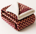 BSB HOME New Born Baby Blanket – All Season 2 Layer Fluffy AC Wrapping Sheet, Ultra Soft Flannel & Sherpa Blanket for Baby Boys & Girls (0–24 Months, 130 x 105 cm, Lightweight Color - Maroon White Kafalo