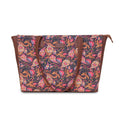 ZOUK Paisley Printed Jute Handcrafted Vegan Leather Women's Pink Structured Tote Bag