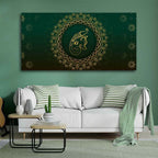 VIBECRAFTS Canvas Paintings for Living Room Drawing Room Auspicious Ganesha Head Canvas Wall Painting Fitted With Wooden Frame for Home | Office | Gift (PTVCH_2409)