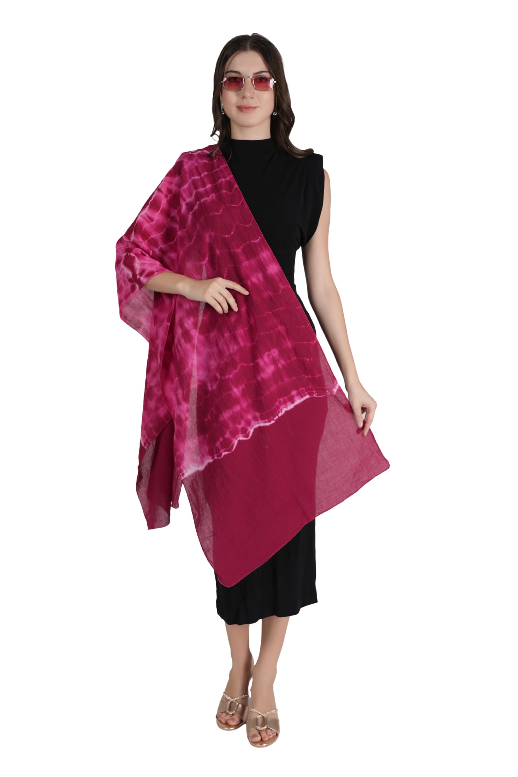 STYLE SHOES Women's Cotton Stole Tye&Dye Dupatta(ST-0028)
