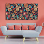 VIBECRAFTS Canvas Paintings for Living Room Drawing Room Floral Madhubani Art Canvas Wall Painting Fitted With Wooden Frame for Home | Office | Gift (PTVCH_2414)