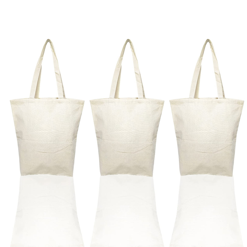Prakriti Maitri Shopping bag for Grocery | Cloth & Canvas Bags | Cloth Bags Shopping | Carry bag | Unisex Plain Cotton Bags | Grocery bags for Women & Men | Vegetables Bags (Pack of 3)