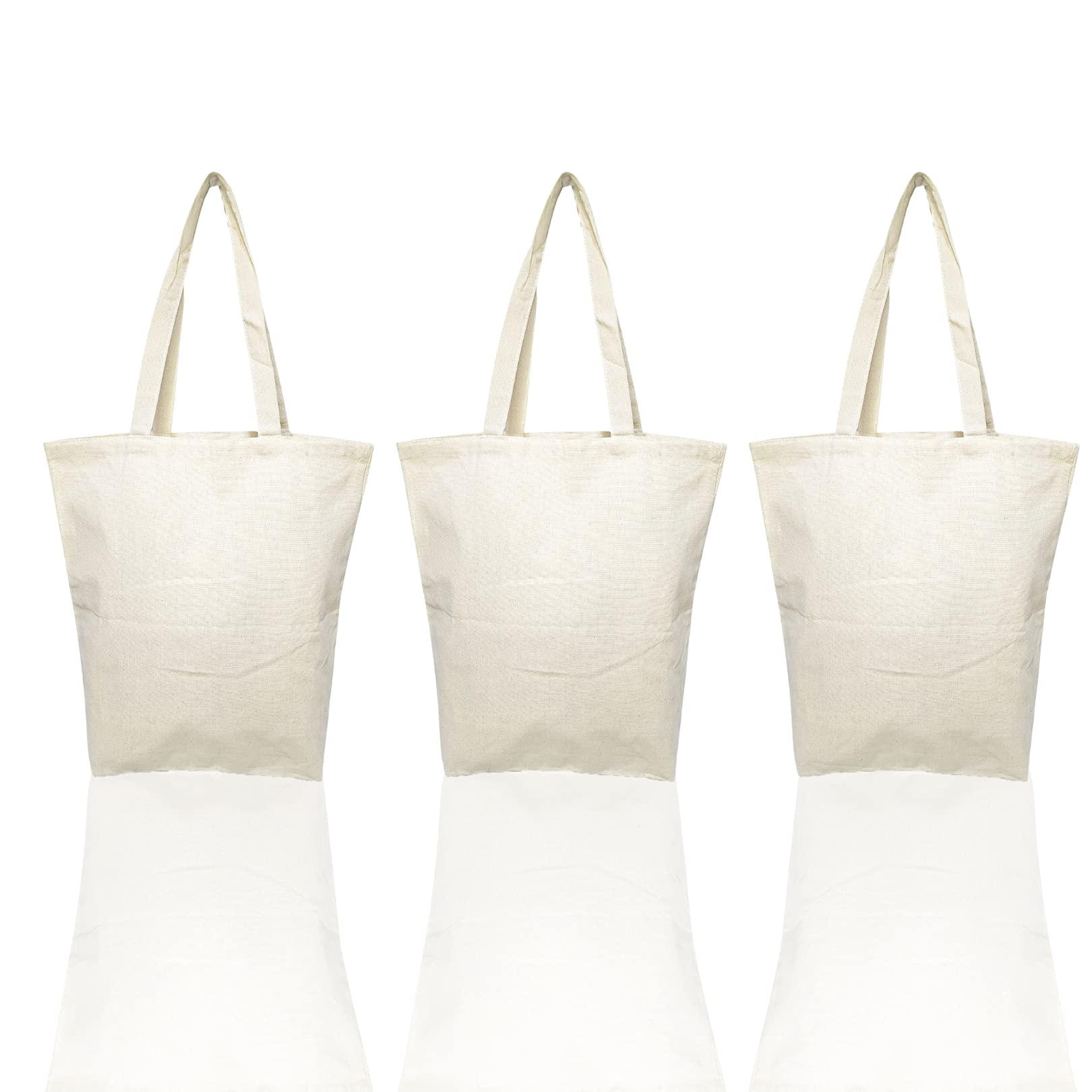 Prakriti Maitri Shopping bag for Grocery | Cloth & Canvas Bags | Cloth Bags Shopping | Carry bag | Unisex Plain Cotton Bags | Grocery bags for Women & Men | Vegetables Bags (Pack of 3)