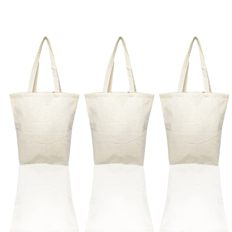 Prakriti Maitri Shopping bag for Grocery | Cloth & Canvas Bags | Cloth Bags Shopping | Carry bag | Unisex Plain Cotton Bags | Grocery bags for Women & Men | Vegetables Bags (Pack of 3)