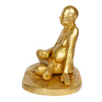 ARTVARKO Brass Swami Samarth Murti Idol Home Office Temple Mandir Pooja Puja Room Handicraft Brings Prosperity (LxBxH in Inches 8.25x5.75x7.25, Weight 3 Kg)