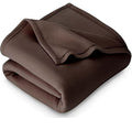 VAS COLLECTIONS 300 TC All Season Solid/Plain Lightweight Polar Fleece Single Bed Blanket (152 x 230 cm, Brown) Kafalo