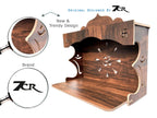 7CR Wood Art and Craft Temple (Brown_28 x 43 x 22 cm)