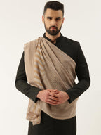 Pashmoda His and Her Gift Set of Fine Wool Stoles With Wooden Gift Box
