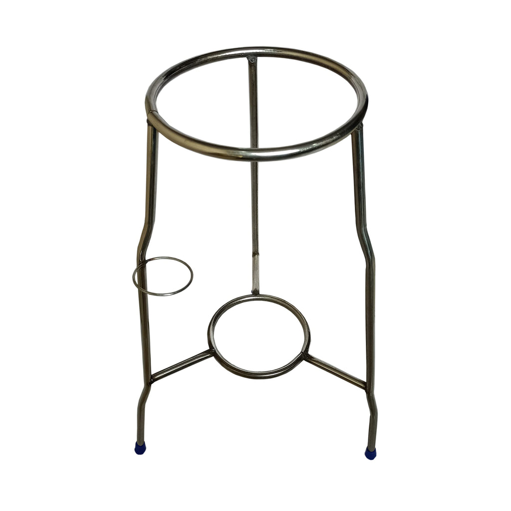 Meena Enterprises GT Water Pot Stand - Copper Matka Holder, Dispenser Stand, Round Countertop Tiered Shelf (Type 2)