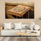 VIBECRAFTS Holy Quran Canvas Muslim Wall Painting Set of Five For Home|Office|Living Room|Gift (PTVC5Pcs4_8569)