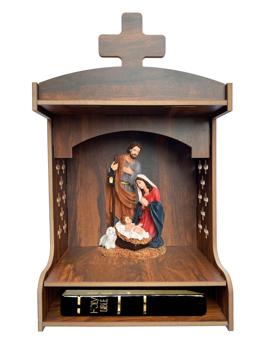 7CR Christian Temple Engineered Wood Home Temple Spritual Holy Catholic Temple with Bible Space for Prayer (Height: 48, DIY(Do-It-Yourself))