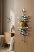 KridayKraft Decorative Silver Plated Multicolour Nimbu Mirchi Hanging, Traditional Door Entrance Decor for Positivity and Protection.