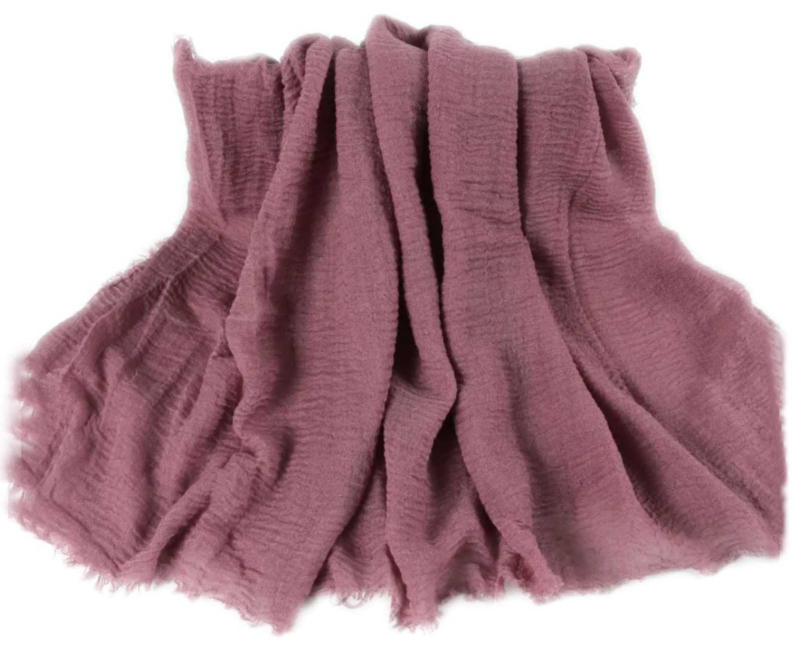 IBA ISBA COLLECTIONS Women's Crinkle Cotton Female Scarf, Stoles, Hijab (80 x 190 Cms) (Nostalgia Rose), Multicolor