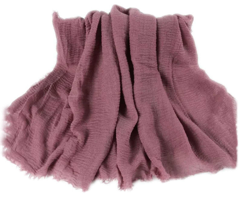 IBA ISBA COLLECTIONS Women's Crinkle Cotton Female Scarf, Stoles, Hijab (80 x 190 Cms) (Nostalgia Rose), Multicolor