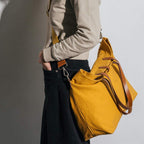 DailyObjects Latest Stylish Buoy Tote Bag for Girls & Women | Sturdy Cotton Canvas Material | Double Shoulder Straps | Ladies Handbag Purse For Daily & Office Use | Zip Pocket | Handcrafted, Yellow